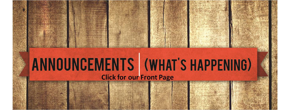 Front Page Announcements